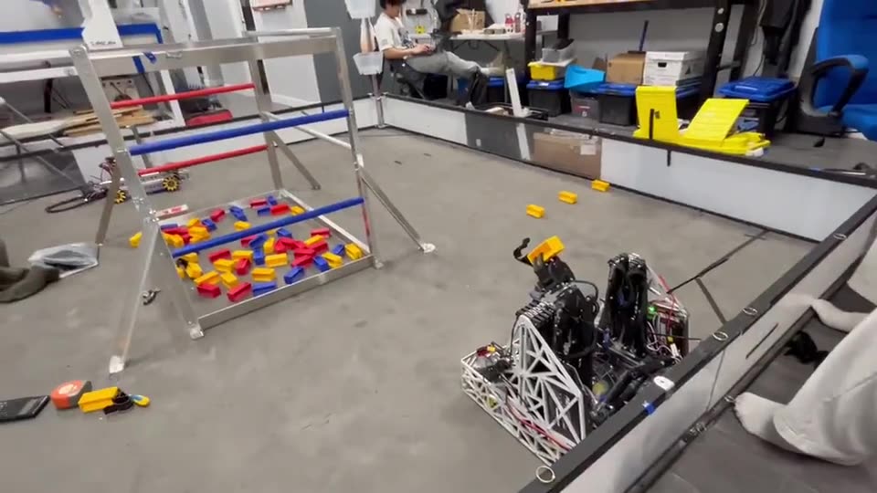 The team's robot on the competition field
